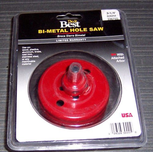 Do it best 336755 3-1/4&#034; self arbored hole saw manufactured by mk morse usa for sale