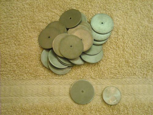 28 pure stainless special purpose washers, 1 1/8&#034; OD with 3/32&#034; center X 1/16&#034;