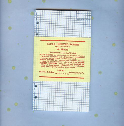 Lefax Paper 40 Sheets #30 8x8 Squares per Inch Grid Filofax Personal Compatible