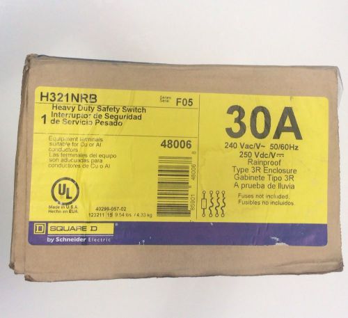 SQUARE D HEAVY DUTY SAFETY SWITCH  H321NRB