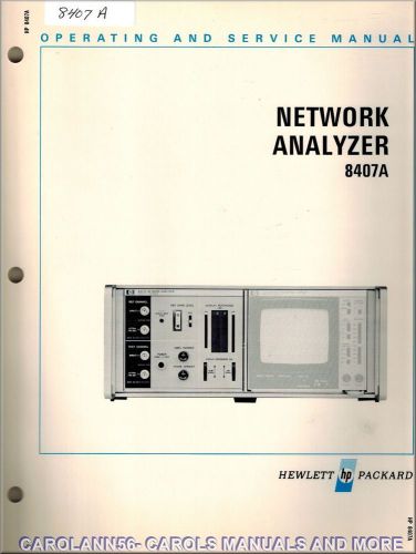 HP Manual 8407A NETWORK ANALYZER