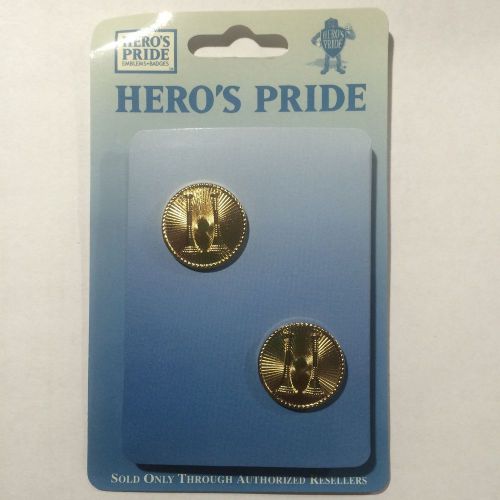 Heroes Pride 4451G Gold Plated 2 Horns Parallel Collar Insignia