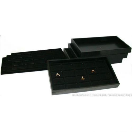 80 slot jewelry display insert &amp; 4 black trays for sale