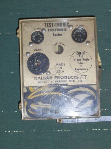 Test-Tronics TV Radio Tube Tester w/ Case  Kalbar Barfield MFG