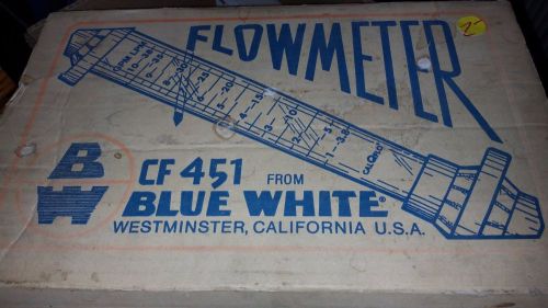Blue White Flowmeter CF-451 F-451004LHK NEW
