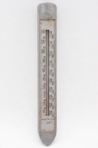 VINTAGE KAISER IMPLEMENT CO. METAL THERMOMETER 5.5&#034; LONG -20* TO 140*