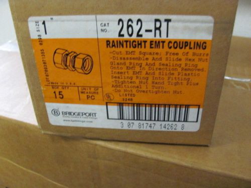 Raintight 1&#034; EMT Coupling Cat # 262-RT (1 Box (15 Total Pieces))