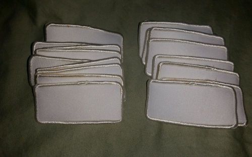 20 Blank Patches, White 3.25 X 1.5 Rectangular Iron Embroidery Heat Press NEW