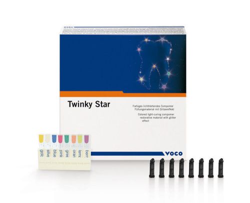 Voco twinky star 25 x 0.25 g caps coloured light-curing compomer , free shipping for sale