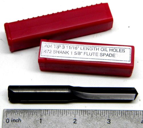 .404 tip x 3 11/16&#034; length solid carbide drill coolant holes regrind spade g for sale