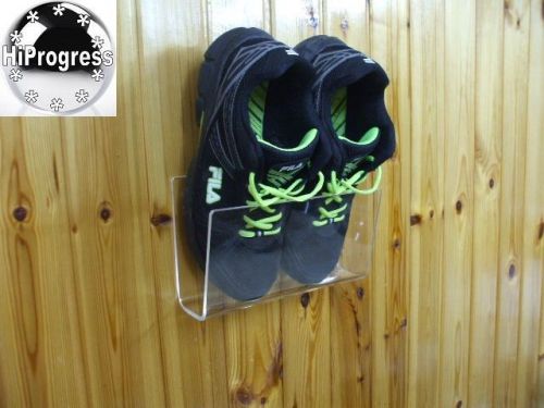 Wall Door Clear Acrylic Holder Stand Display Rack Hook for Shoes Boots Sneakers