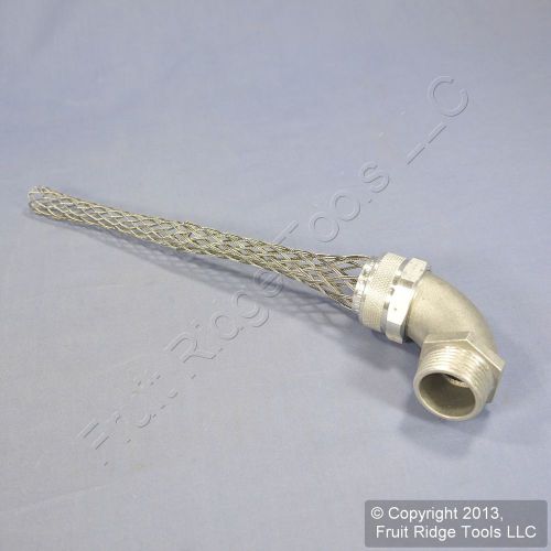 Daniel woodhead 90° male strain relief cable cord grip 1&#034; npt .875&#034;-1.000&#034; 36359 for sale