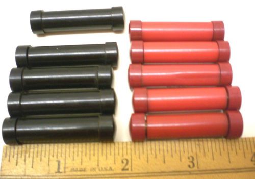 10 Pin to Pin Adaptors, 5 Red, 5 Black,  H H SMITH, Made in USA