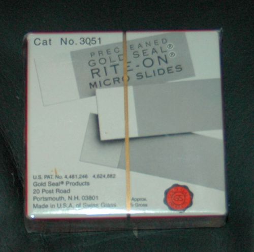 72 pack becton dickinson gold seal rite-on frosted microslides, 3&#034; x 1&#034; sealed for sale