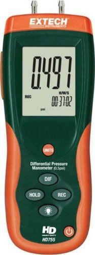 Extech HD755 Differential Pressure Manometer- 0.5PSI