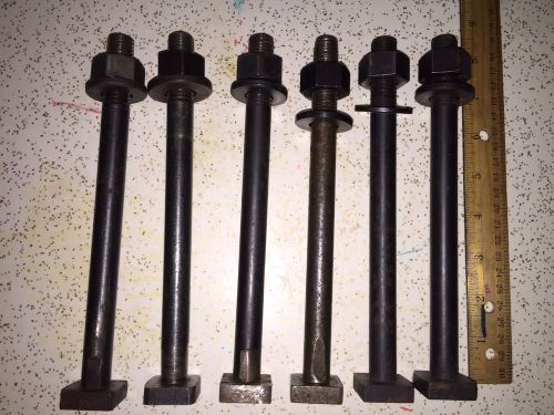 T-Slot Bolts, 6 Pcs, 5/8-11 Thread, 8&#034; Long, T Bolts,With Washer+Nut