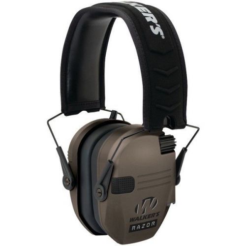 Walker&#039;s Game Ear GWP-RSEM-FDE Razor Series Slim Shooter Electric Fold Muff FDE