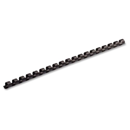 Fellowes plastic combs - round back, 1/4&#034;, 20 sheets, black, 100 pk - 0.3&#034; heigh for sale