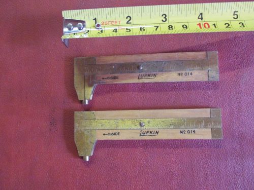 Lufkin 4&#034; brass machinist calipers quantity of 2