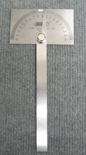 GENERAL TOOLS MFG. CO. INC. NO.17 STAINLESS STEEL SQUARE HEAD METAL PROTRACTOR