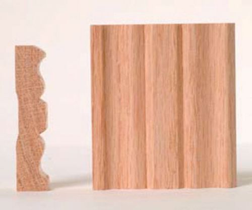 3-1/2 Solid Red Oak Wood Stain Grade Door &amp; Window Casing Trim Molding Moulding