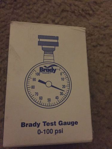 Brady Pressure Gauge 0-100 Psi 3/4 &#034; Lead Free 0-100 Psi