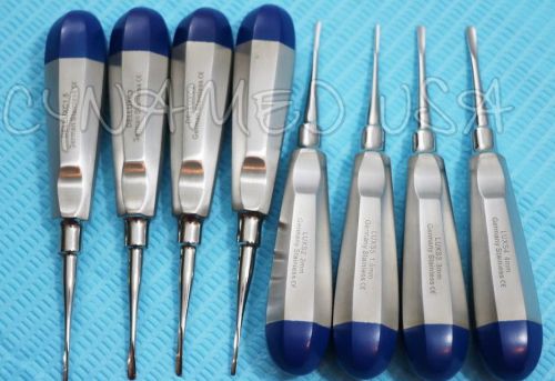 GERMAN Dental Luxator Elevator Tooth Extraction Tools 8 Pcs Straight + Curved