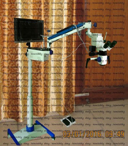 Dental surgical microscope/motorized/with ccd camera, beam splitter &amp; monitor for sale