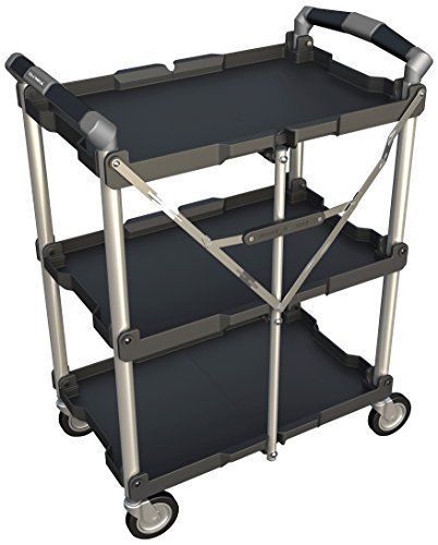 Tool Cart Collapsible Service Olympia Tools 3 Levels Locks Storage Rolls Sturdy