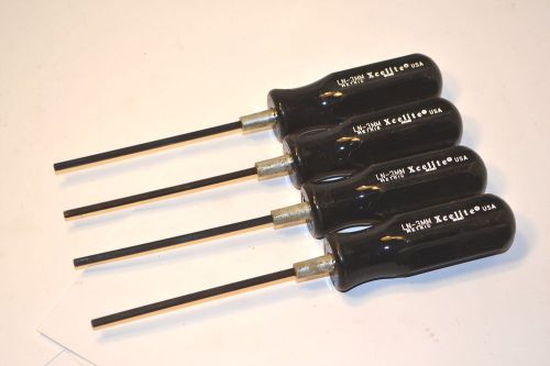 4 nos xcelite ln3mm recessed allen hex socket screwdriver black handle 3.0mm for sale