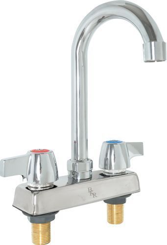 Commercial Kitchen 4&#034; Center Deck Mount Faucet with 3&#034; Gooseneck Spout