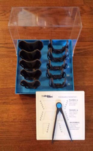 Edentulous clan denture trays black with storage box #6800 for sale
