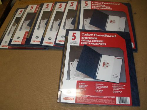 Oxford press board report binders - letter size - dark blue - 5 pack x 7 - new for sale