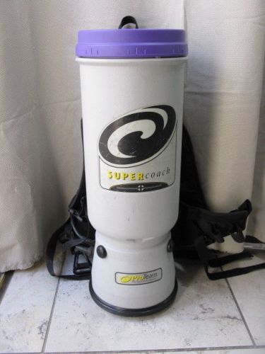 Pro team proteam super coach backpack vacuum - 10 qt  9.6a - model scm-1182 for sale