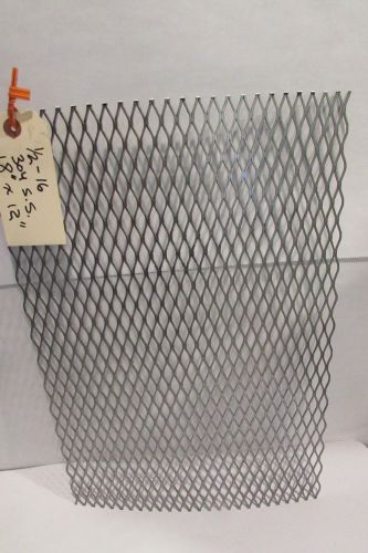 1/2&#034;--16ga. 304 stainless steel expanded metal 12&#034; x 18&#034; for sale
