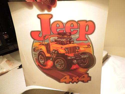 Jeep 4 x 4 iron on t shirt transfer automobile car 44a free shipping for sale