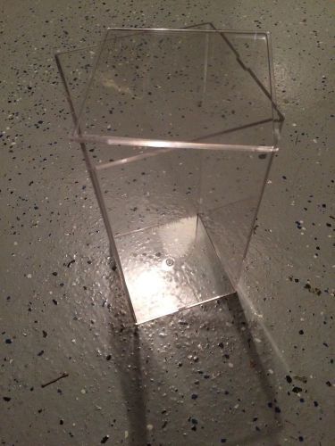 Clear Acrylic Display Storage Case Box Container Beanie Baby 4&#034;x4&#034;x8&#034;