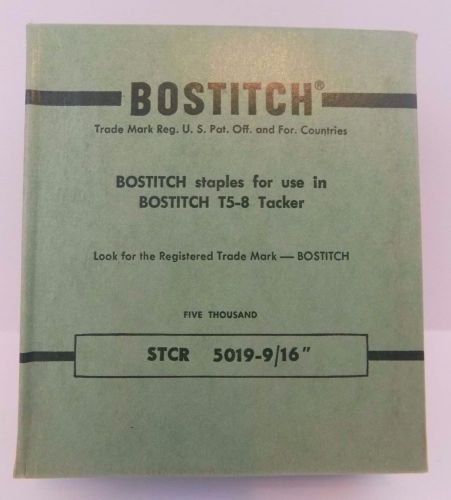 Bostitch-Staples-STCR 5019-9/16&#034;-Box Of 5,000-Vintage-NOS-For T5-8
