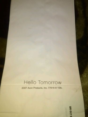 Avon Merchandise Bags 10 LBS all white with &#034;Hello Tomorrow &#034; printed on them