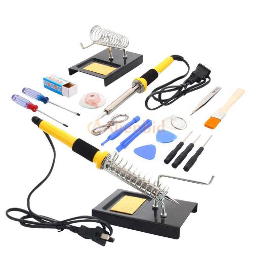 18in1 household rework solder soldering iron tools set kit with sucker 110v 60w for sale