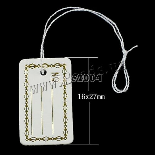 500x Label Tie String Strung For Jewelry Merchandise Gold Color Price Tags YHE0