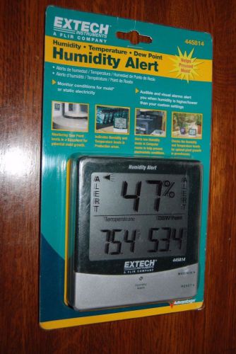 Extech 445814 Hygro Thermometer w Dew Point &amp; Audible Humidity Alert, NEW IN PKG