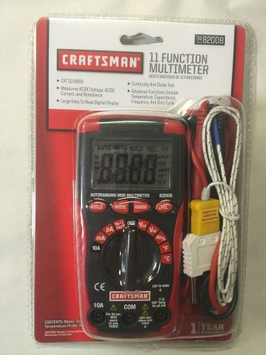 BRAND NEW Craftsman 11 Function Digital Multi Meter-AC Voltage Detector 34-82008