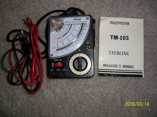 Vintage multitester TM-103 W/ Operarors Manual Original Box