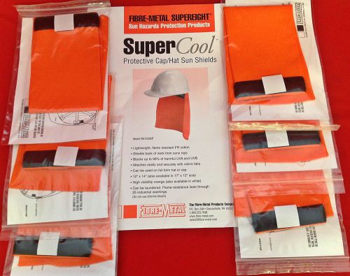 Fibre-Metal FM-SS20E SuperEight® SuperCool™ Sun Shields, Orange Cotton, Lot of 6