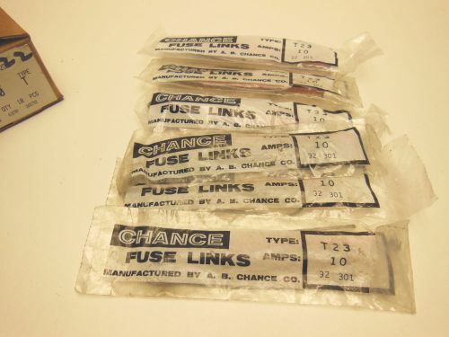 Chance Fuse Links Type T23 10A ---QTY OF 6----