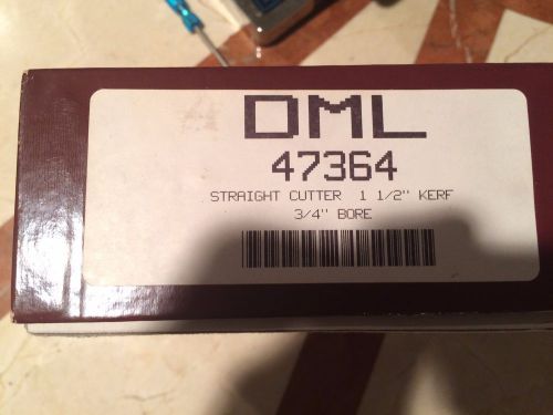 *NEW* DML 47364 Carbide 3/4 Bore 1 /1/2 Kerf Straight Cutter