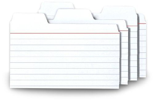 Find It Find-It Tabbed Index Cards, 3 x 5 Inches, White, 48-Pack (FT07215)