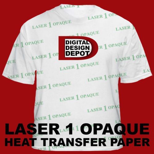 Laser 1 Opaque Heat Transfer Paper for Dark Garments 8.5&#034; x 11&#034; 25Pk :)