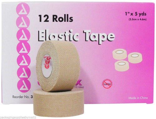1 inch x 5 yards Elastic Adhesive Tapes 6 Rolls by Dynarex w/ FREE SHIPPING
